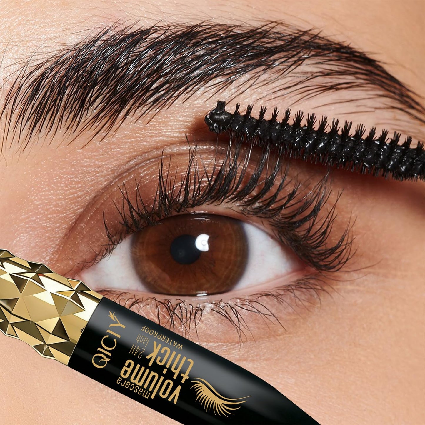 Volumizing Mascara Long-Lasting, Waterproof, Curling & Separating Formula for Dramatic, Natural-Looking Lashes Black