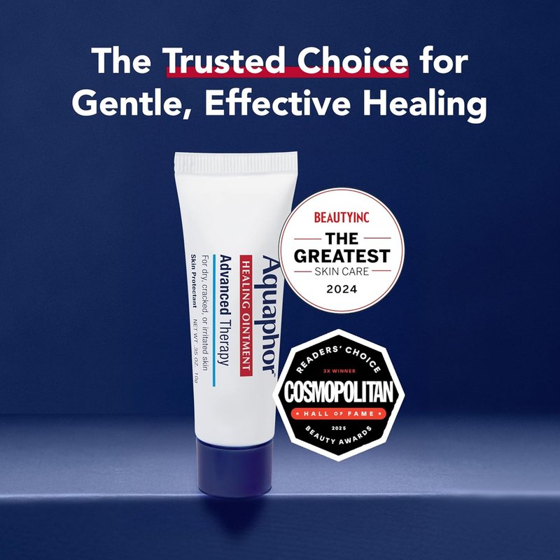 Aquaphor Healing Ointment - Advanced Therapy Skin Protectant for Dry Skin | 0.35 Oz Tube, Pack of 2