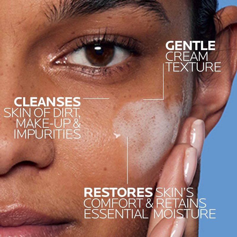 La Roche-Posay Toleriane Hydrating Face Cleanser - Gentle Daily Wash With Niacinamide & Ceramides | For Dry & Sensitive Skin