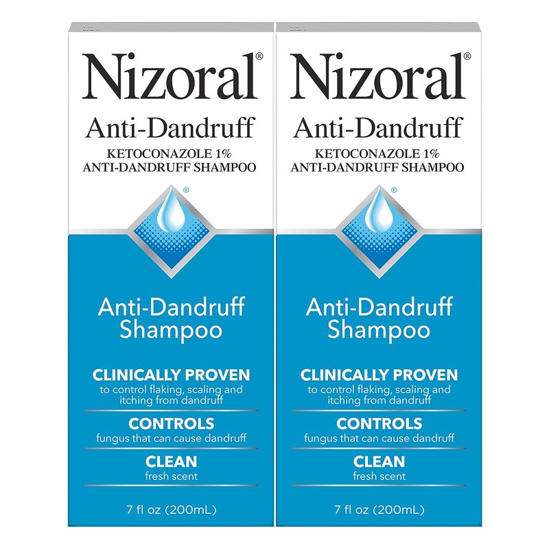 Nizoral Anti-Dandruff Shampoo - Powerful Relief for Flaky Scalp | 7 Fl Oz (Pack of 2)