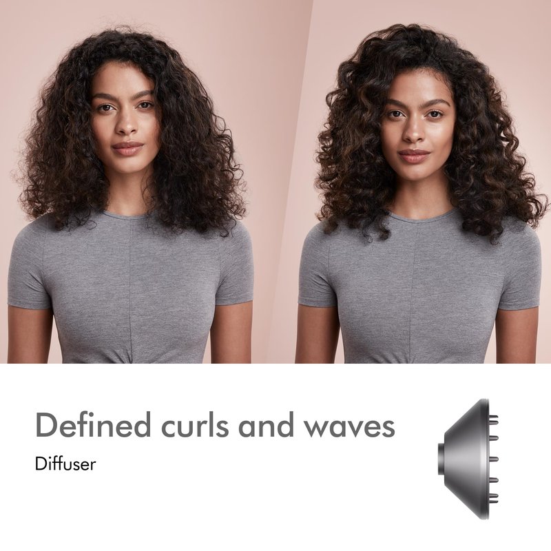 Dyson Supersonic Hair Dryer, No Heat Damage, 5 attachments with Diffuser & Styling Concentrator, Precision Styling Blow Dryer, All Hair Types