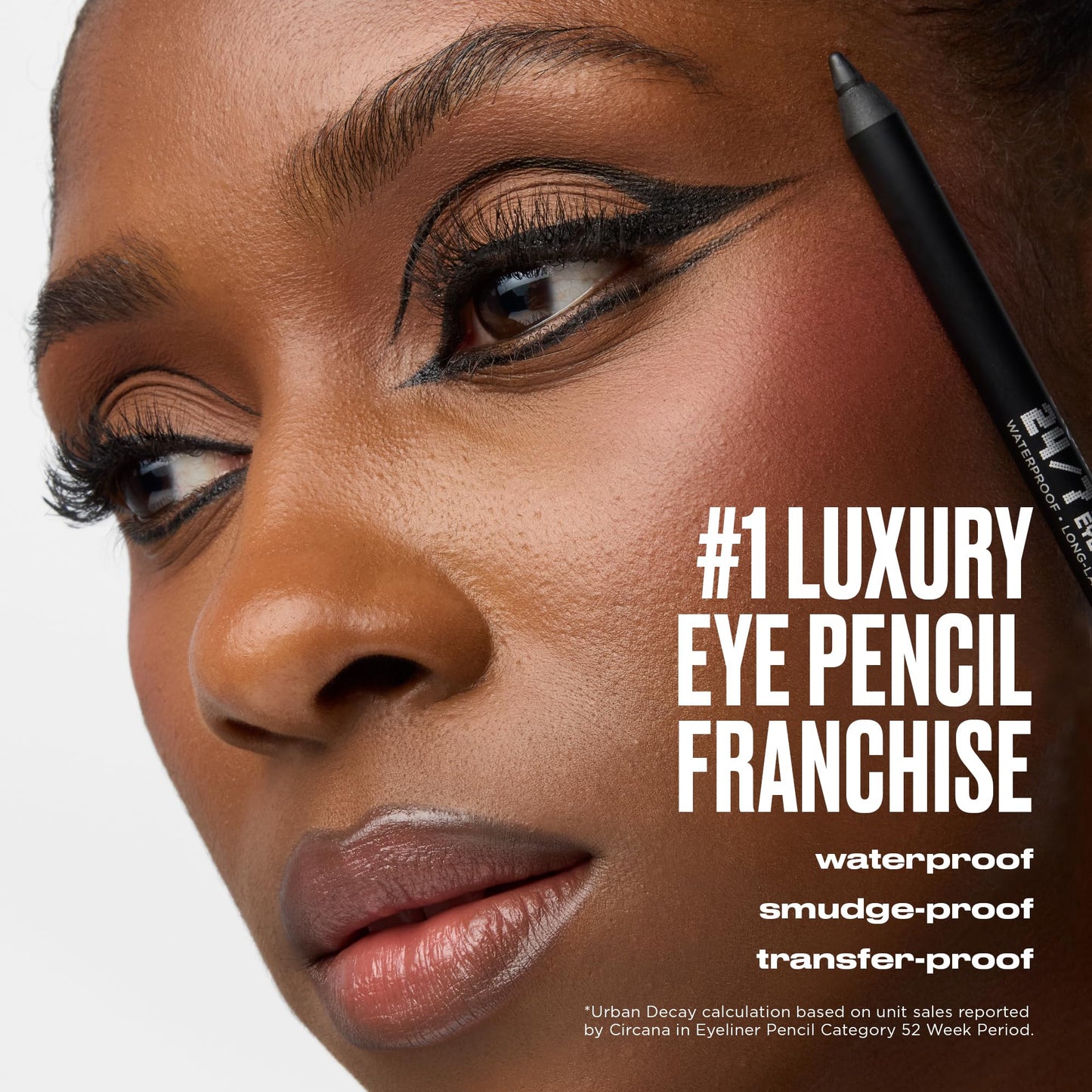 URBAN DECAY 24/7 Glide-On Waterproof Eyeliner Pencil - Smudge-Proof, Long-Lasting, Transfer-Proof, Up to 16HR Wear, Smooth No-Tug Formula, Perversion (Matte Blackest Black) - 0.04 oz