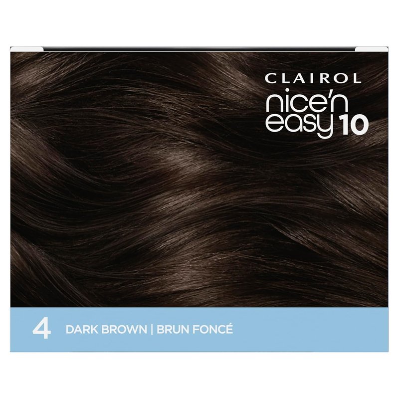 Clairol Nice'N Easy 10 Permanent Hair Dye - Dark Brown Color | Pack of 1