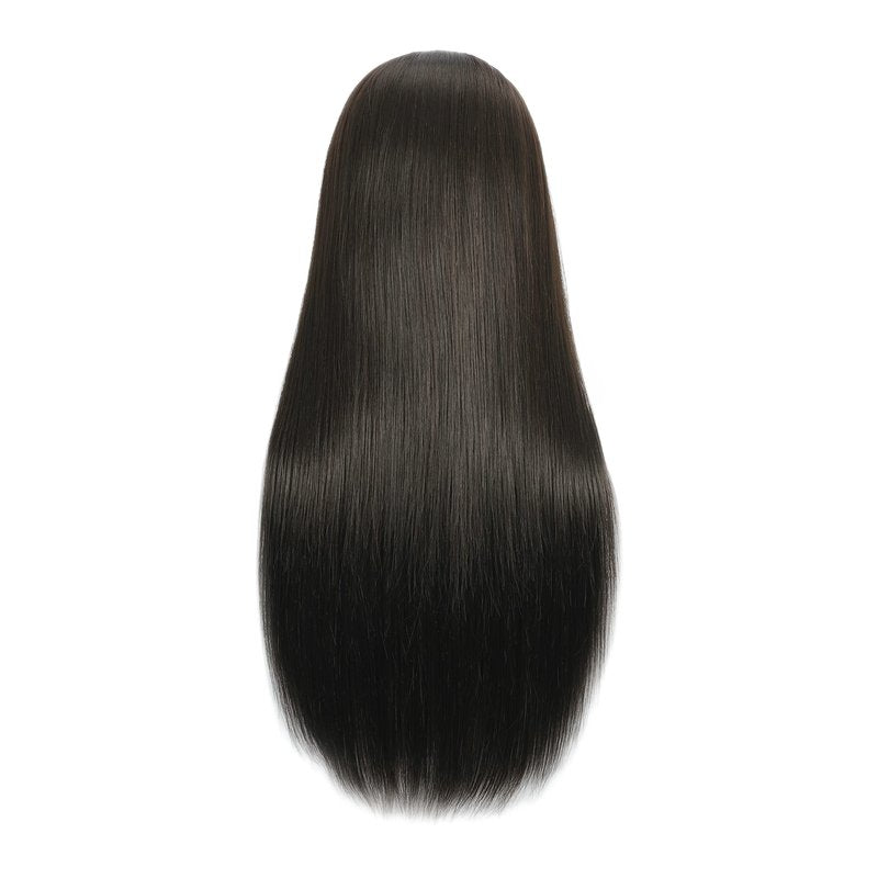 QACIEH 30 Inch 80% Real Human Hair Mannequin Head with Stand for Hairdresser Practice Manikin Cosmetology Doll Training Head Braiding Styling Curling Cutting Display