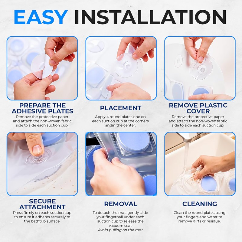 Portable Spa Bubble Bath Massager - Thermal Spa Waterproof Non-slip Mat with Suction Cup Bottom, Motorized Air Pump & Adjustable Bubble Settings - Remote Control Included - Serenelife PHSPAMT22