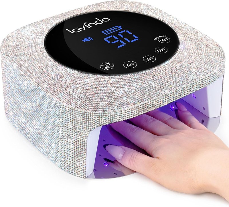 Lavinda UV LED Nail Lamp - Cordless Rechargeable Gel Nail Dryer with 4 Timer Settings | 54W Touch LCD Display