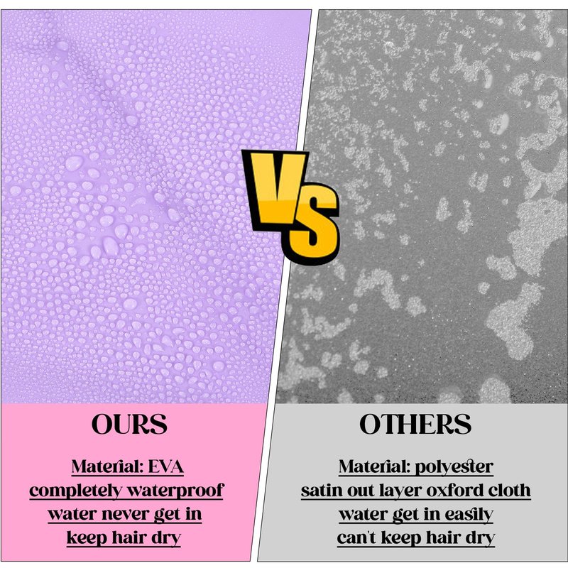 2 Pcs Large Shower Cap for Braids, Extra Long Shower Cap for Women Long Hair & Locs, Waterproof Hair Bonnets for Dreadlocks Drawstring Bath Caps for Women & Men (Pink, Purple)
