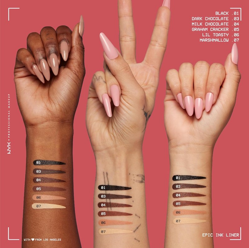 NYX Epic Ink Liner - Waterproof Liquid Eyeliner with Vegan Formula | Dark Chocolate Matte