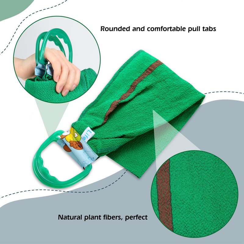 LeapLife Exfoliating Back Scrubber, Body Back Scrubber Towel for Shower, Bath Wash Scrub Cloth Washcloth Washer for Men Women Exfoliation, Body Scrubbing Brush Exfoliator 500D