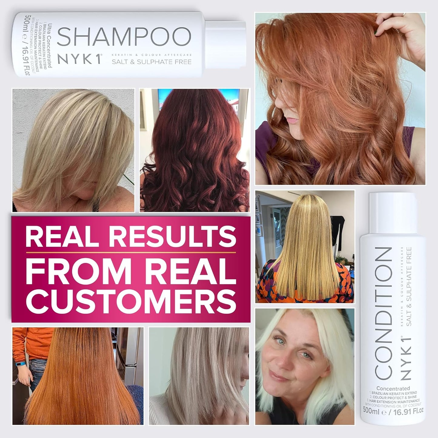 Sulfate-Free Shampoo and Conditioner Set for Color-Treated Hair | 2 x 16.9 Fl Oz