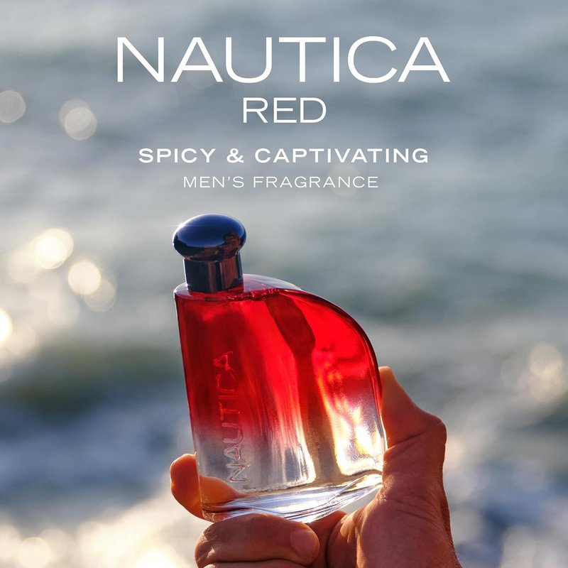 Nautica Red Eau de Toilette for Men - Aromatic Fougere Fragrance with Black Pepper & Lavender | 1.6oz