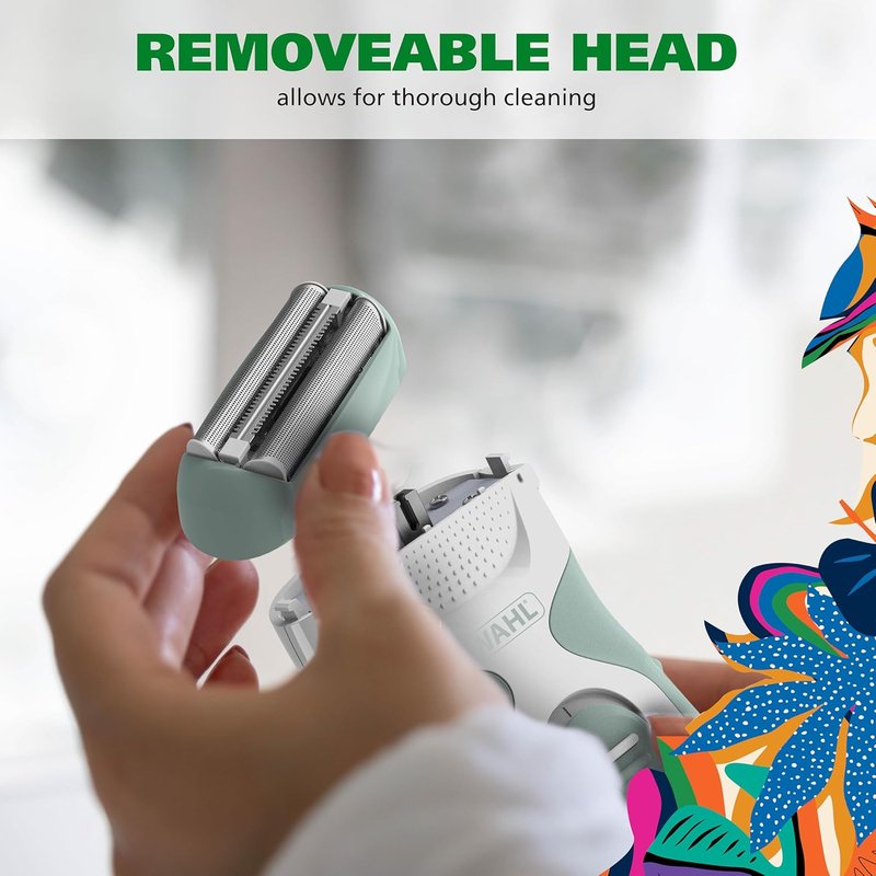 Be Radiant by Wahl, Smooth Shave, an Electric Shaver for Women– Dual Foil Shaver Head with Long Hair Trimmer Bar, Cordless Battery Operated for Smooth Legs & Underarms - Model 3028462