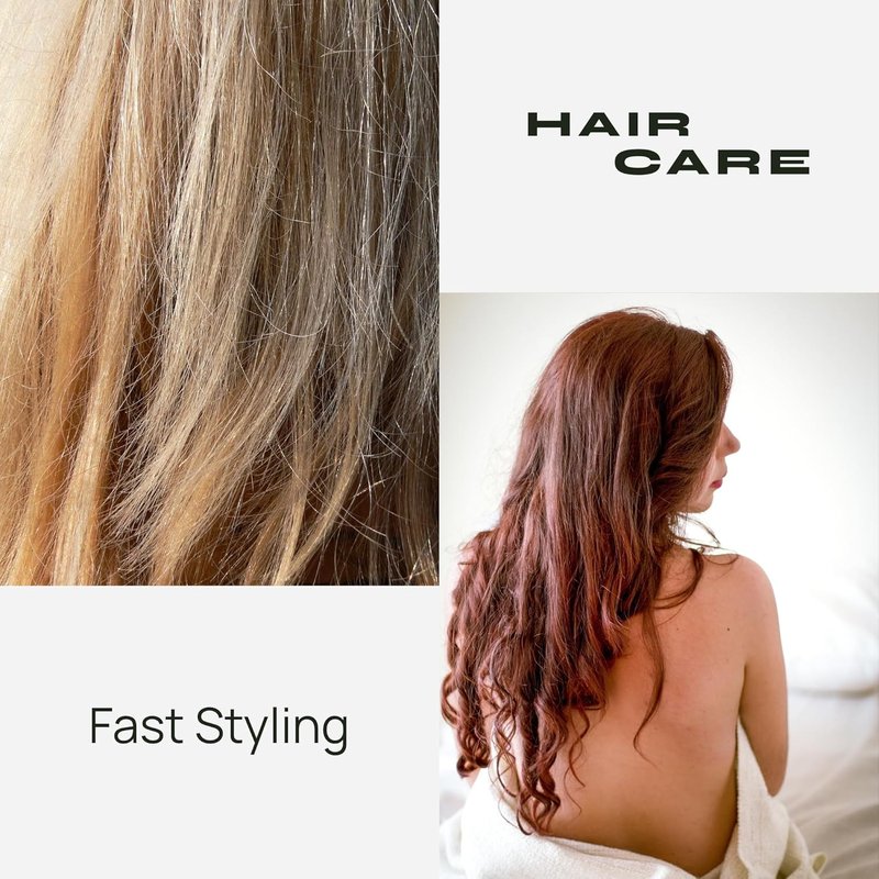 Beautimeter Hair Dryer Brush - 3-in-1 Rotating Blow Dryer Styler with 2-Inch & 1.5-Inch Brushes