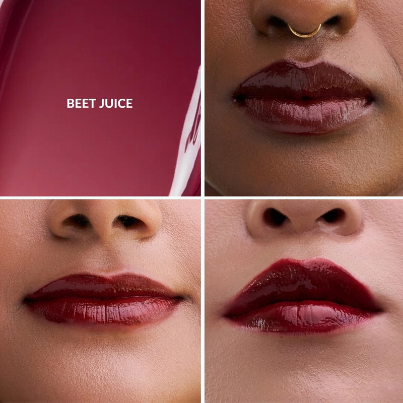 Mango People Hydrating Glossy Fruit Lip Stain, 2-in-1 Gloss to Long Lasting Stain, Tint & Oil Stain, Lightweight Lip Makeup with High-Shine Finish for Soft, Smooth and Nourished Lips, Beet Juice