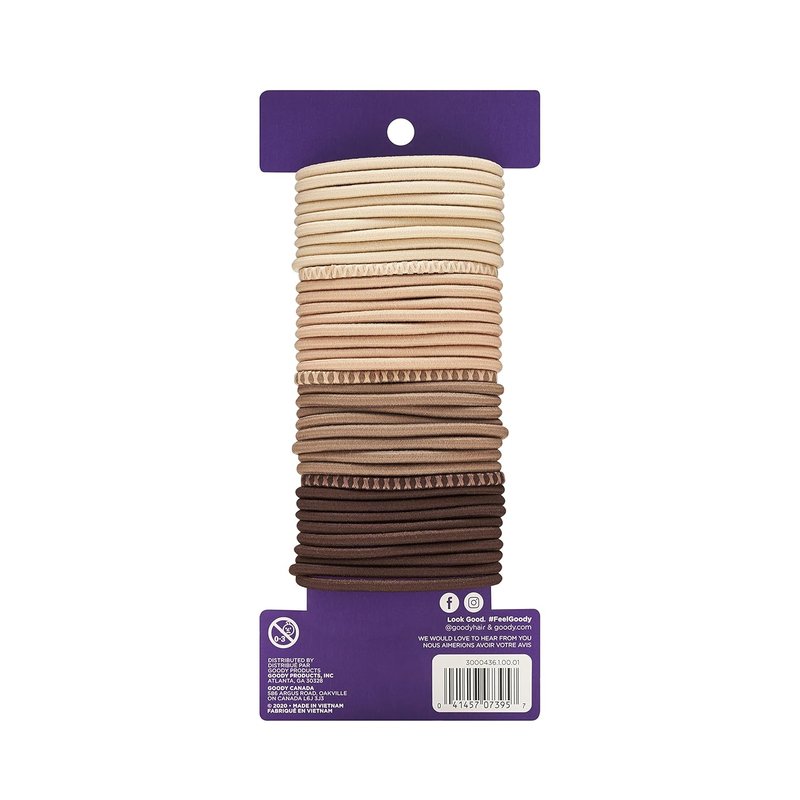Goody Ouchless Hair Elastics - Tangle-Free Hold for Thick, Curly & Coily Hair | 37 Count, Blonde Ponytail Holders