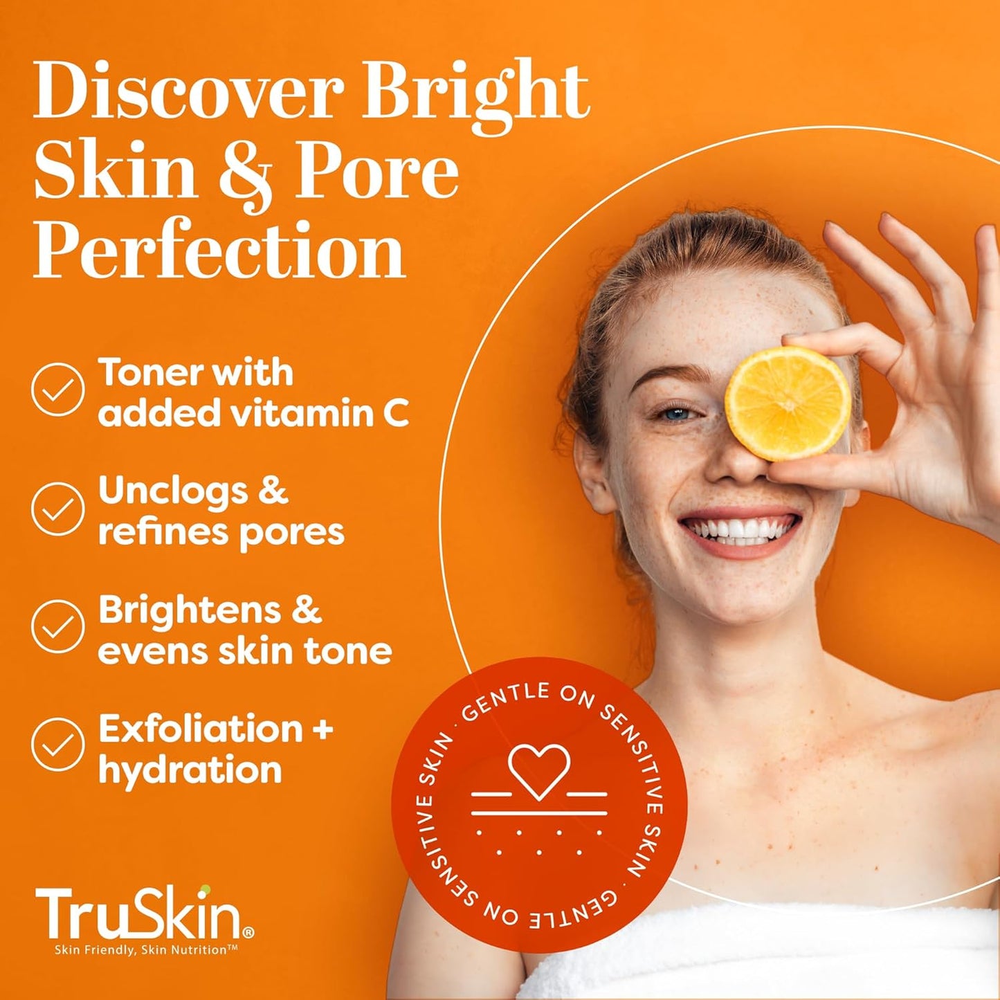 TruSkin BHA Liquid Exfoliant & Toner - Triple Acid AHA BHA PHA Formula with Salicylic & Vitamin C | 4.2 fl oz