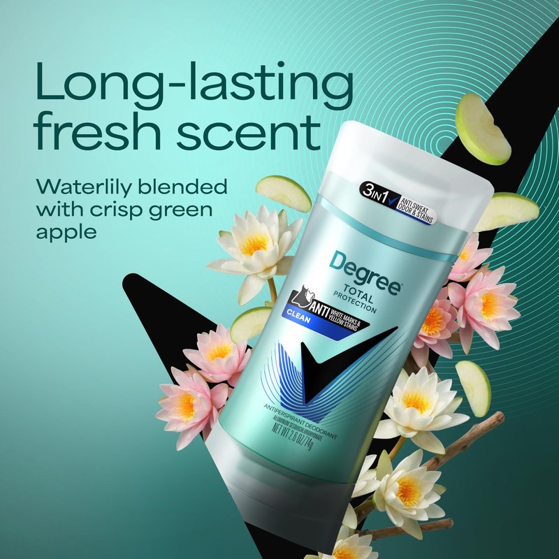 Degree Antiperspirant for Women Protects from Deodorant Stains Pure Clean Deodorant for Women 2.6 oz