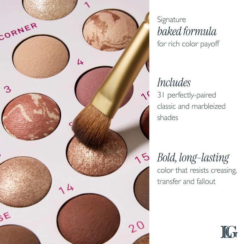 Laura Geller The Ultimate Palette - 31 Baked Eyeshadows with Matte & Shimmer Finishes | Classic & Marble Shades
