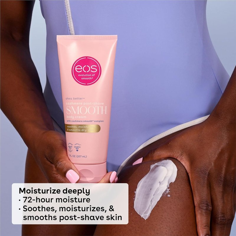 Cashmere Skin Collection Post-Shave Smooth Body Cream - Vanilla Cashmere, 72-Hour Hydration, Nourishing Shea Butter, 7 fl oz