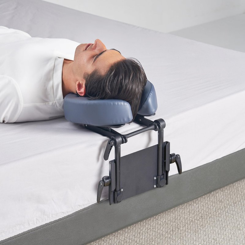 Master Massage Desktop Face Cradle Massage Kit – Table & Desk Top Face Pillow Support –Foldable Adjustable Head Rest Cushion Cradle - Massage Kit, Siesta Artifact, Eye Surgery Recovery, Royal Blue