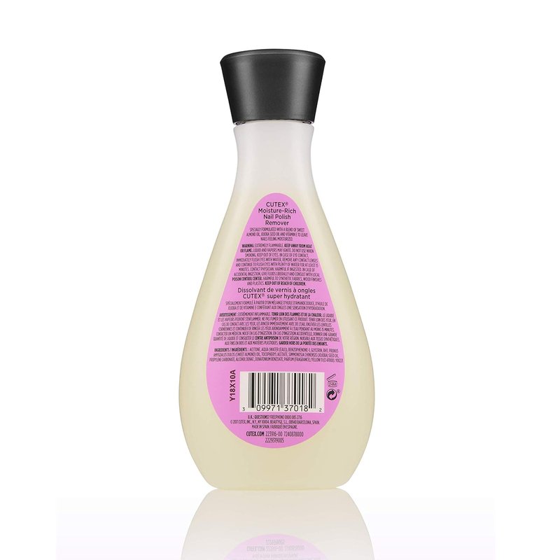 Cutex Moisture-Rich Nail Polish Remover - Nourishing Sweet Almond & Jojoba Oil, 6.7 fl. oz.