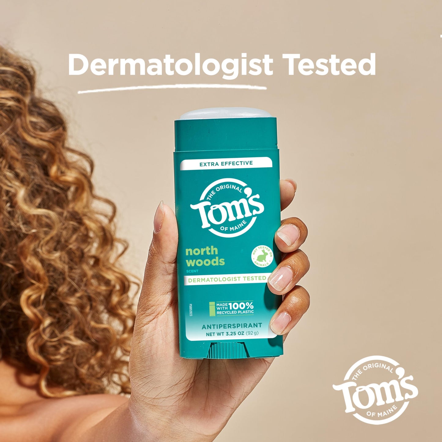 Tom’s of Maine North Woods Antiperspirant Deodorant for Men and Women,48 HR Odor & Sweat Protection,Patchouli and Lavender Scent,3.25 oz,(Pack of 4)