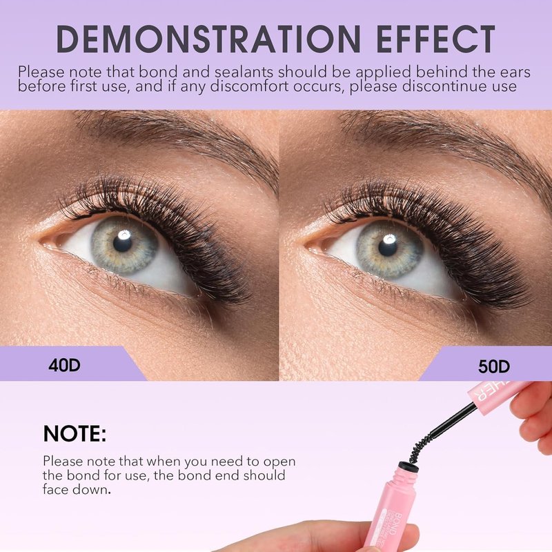 PITHER Lash Extension Kit - 280pcs DIY Eyelash Extensions with Bond, Sealant & Tweezers | 0.07mm 10-16mm Volume Clusters