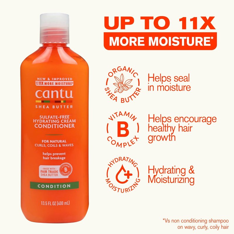 Cantu Shea Butter Hydrating Cream Conditioner - Moisturizes Natural Hair | 13.5 Ounce