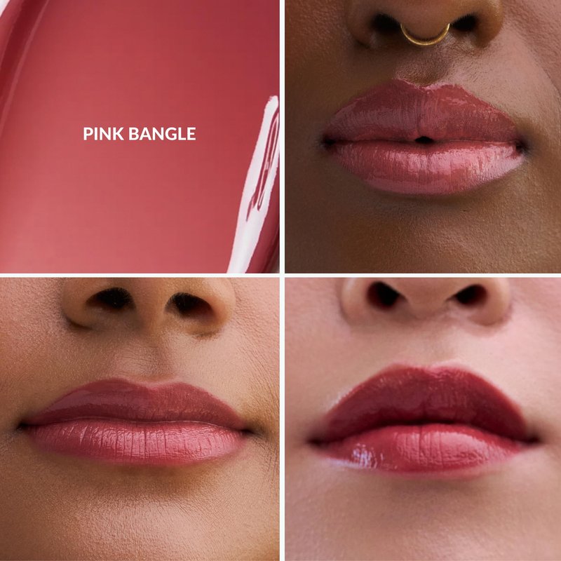 Mango People Hydrating Glossy Fruit Lip Stain, 2-in-1 Gloss to Long Lasting Stain, Tint & Oil Stain, Lightweight Lip Makeup with High-Shine Finish for Soft, Smooth and Nourished Lips, Pink Bangle