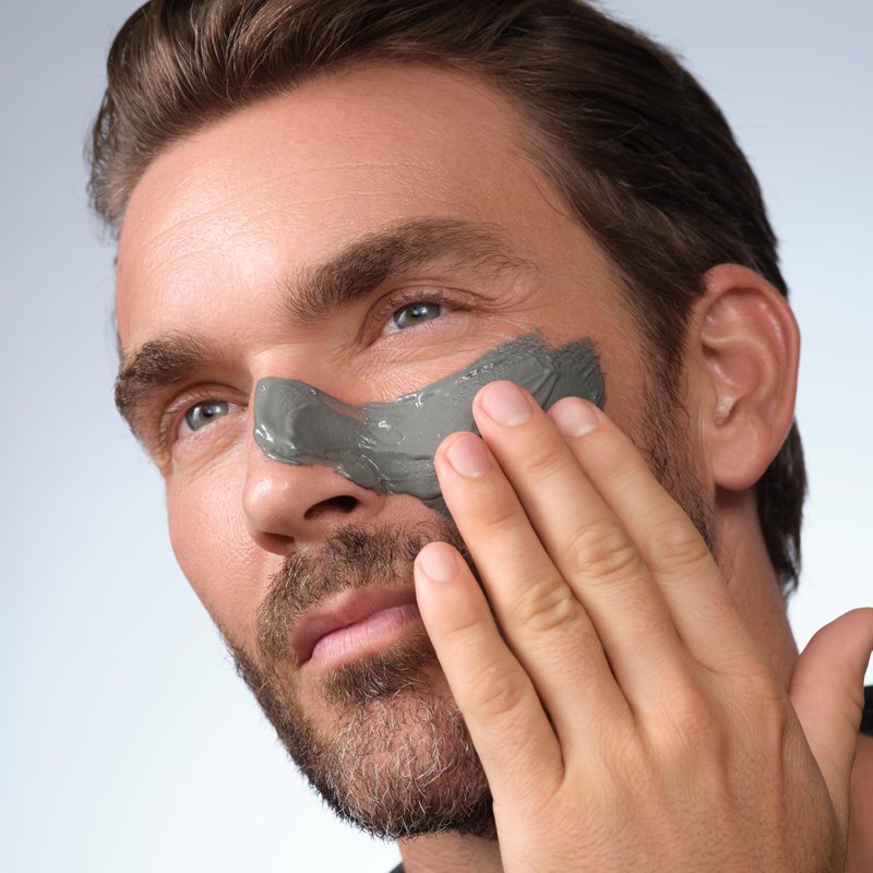 Caldera + Lab The Deep | Men's Organic Hydrating Clay Face Mask for Dry, Sensitive, & Normal Skin – Vegan, Natural & Antioxidant Packed Exfoliating Skincare Facial Treatment