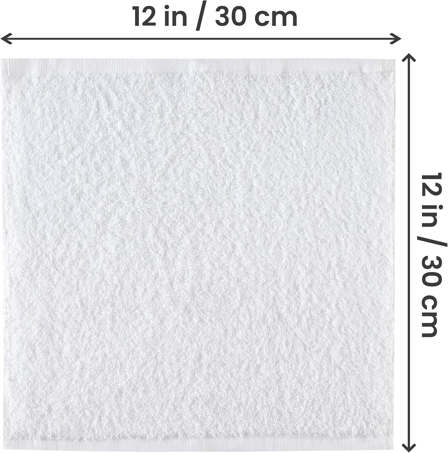 Utopia Towels 24-Pack Cotton Washcloths Set - Premium Flannel Face Cloths, Highly Absorbent, Grey & White