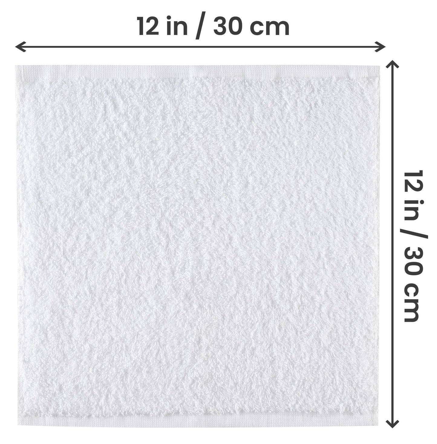 Utopia Towels 12 Pack Cotton Washcloths Set, 100% Ring Spun Cotton, Premium Flannel Face Cloths, Highly Absorbent and Soft Feel Fingertip Towels, White