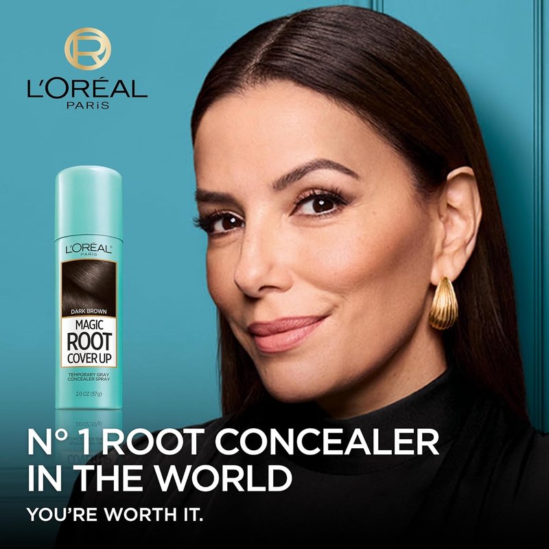 L'Oreal Paris Magic Root Cover Up - 100% Gray Hair Coverage, Lightweight & Transfer-Resistant, Red, 2 oz (2 Count)