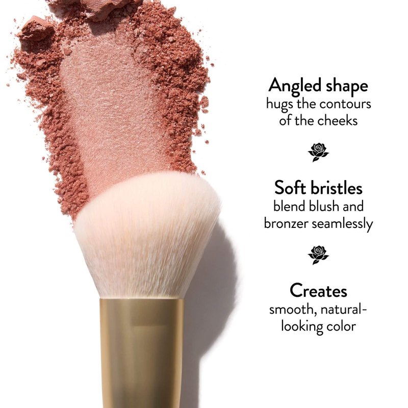 LAURA GELLER NEW YORK Angled Blush Brush - Sculpting & Blending Brush for Blush, Bronzer & Contour - Soft Vegan Bristles - Draper James Limited Edition