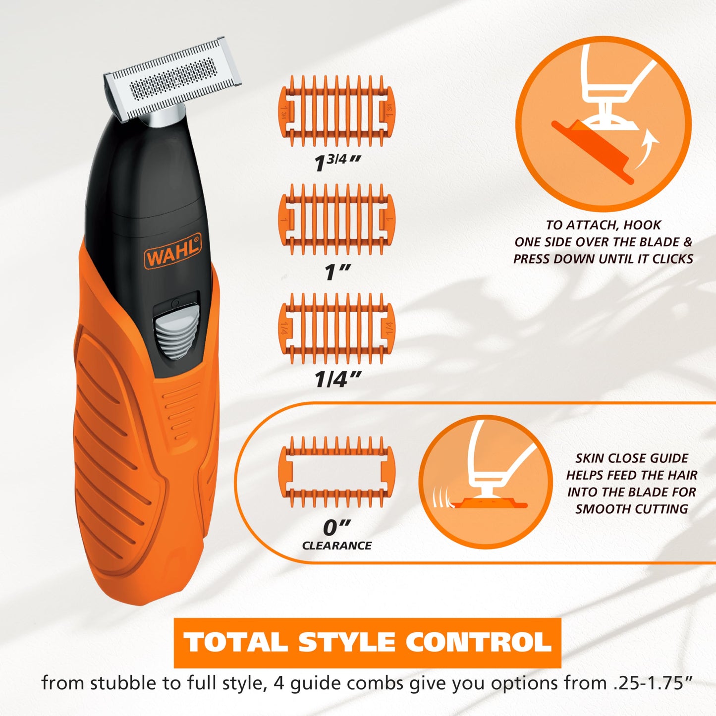 Wahl Trim Ninja Hybrid Electric Shaver for Facial Hair & Nose Grooming – 2 Heads - Bi-Directional Electric Beard Trimmer for Men – Precision Ear & Nose Hair Trimmer for Men – Model 3030114
