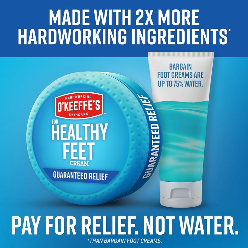 O'Keeffe's Foot Cream - Guaranteed Relief for Extremely Cracked, Dry Feet - 6.4 oz Jar (2 Pack)