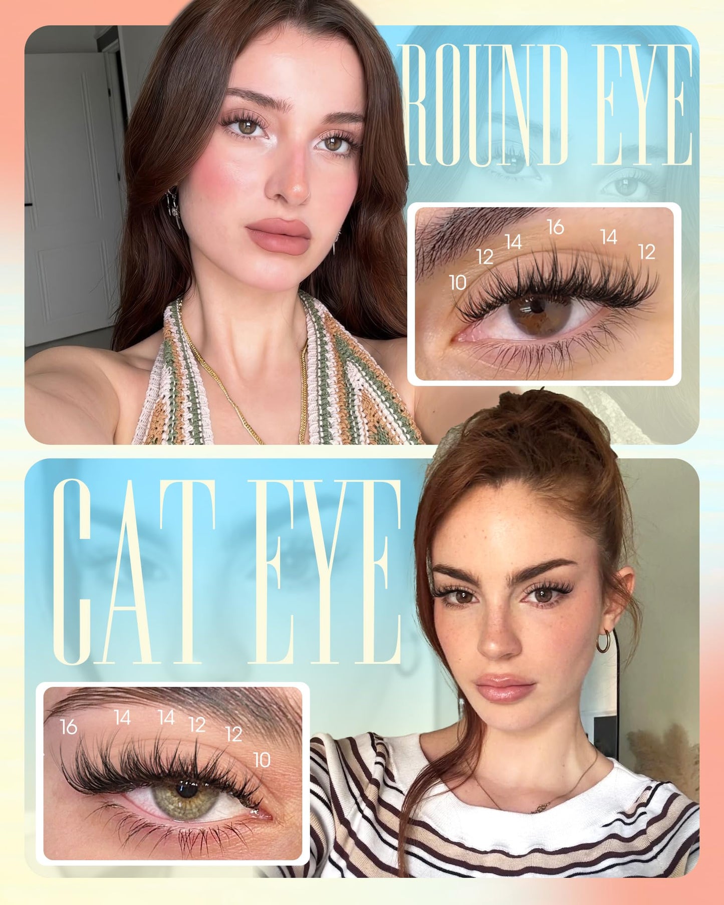 Spider Lash Clusters Natural Breeze Eyelash Clusters Wispy Cluster Eyelash Extensions Fluffy Lash Extensions CD Curl Clear Band Individual Lashes Clusters by Delyneph(10-16mm)
