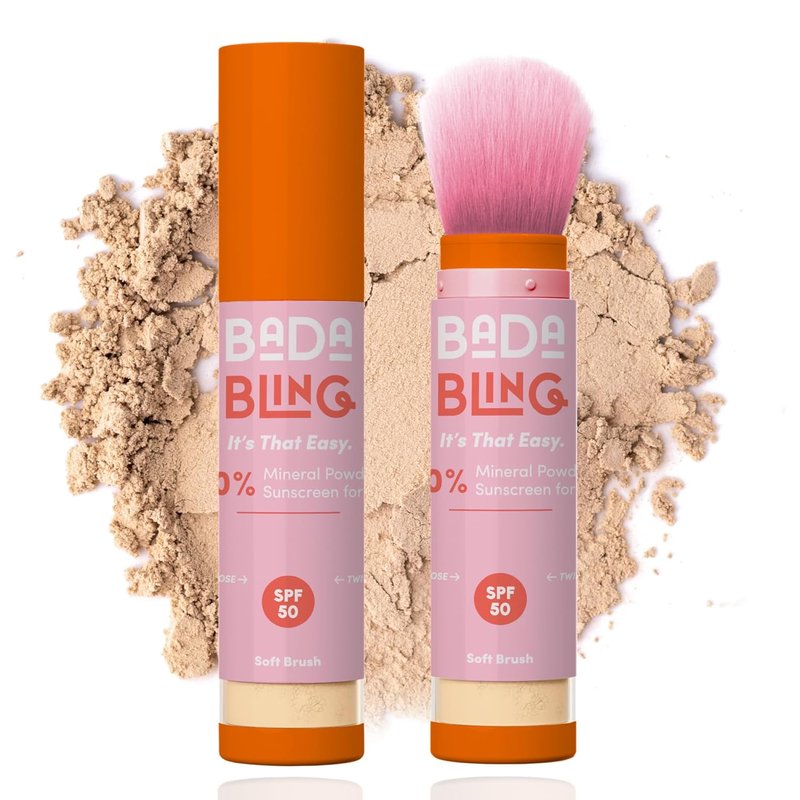 Bada Boom Bada Bling Shimmer Sunscreen Powder - Translucent SPF 50 with Sparkling Finish