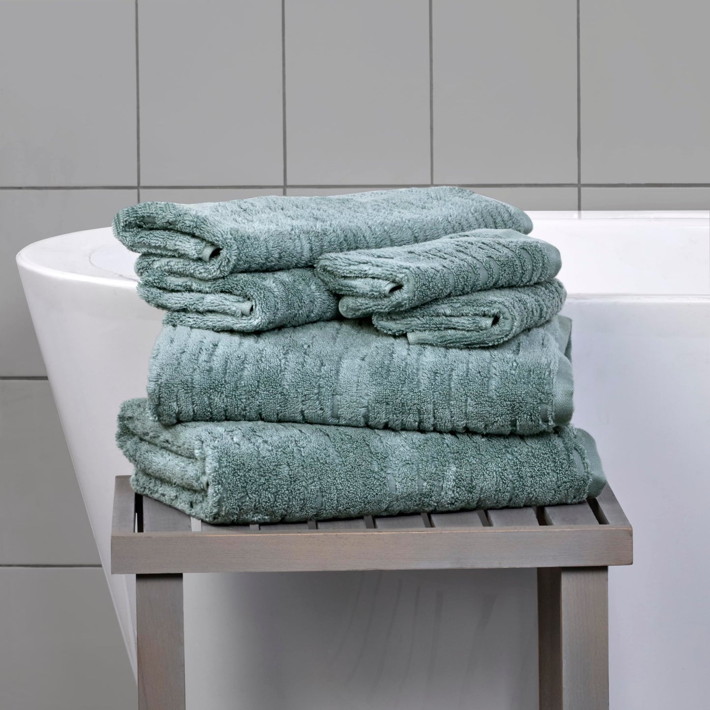 SKL Home CloudSoft Cotton Luxury 4 Pc Wash Set for Bath & Gift, Teal