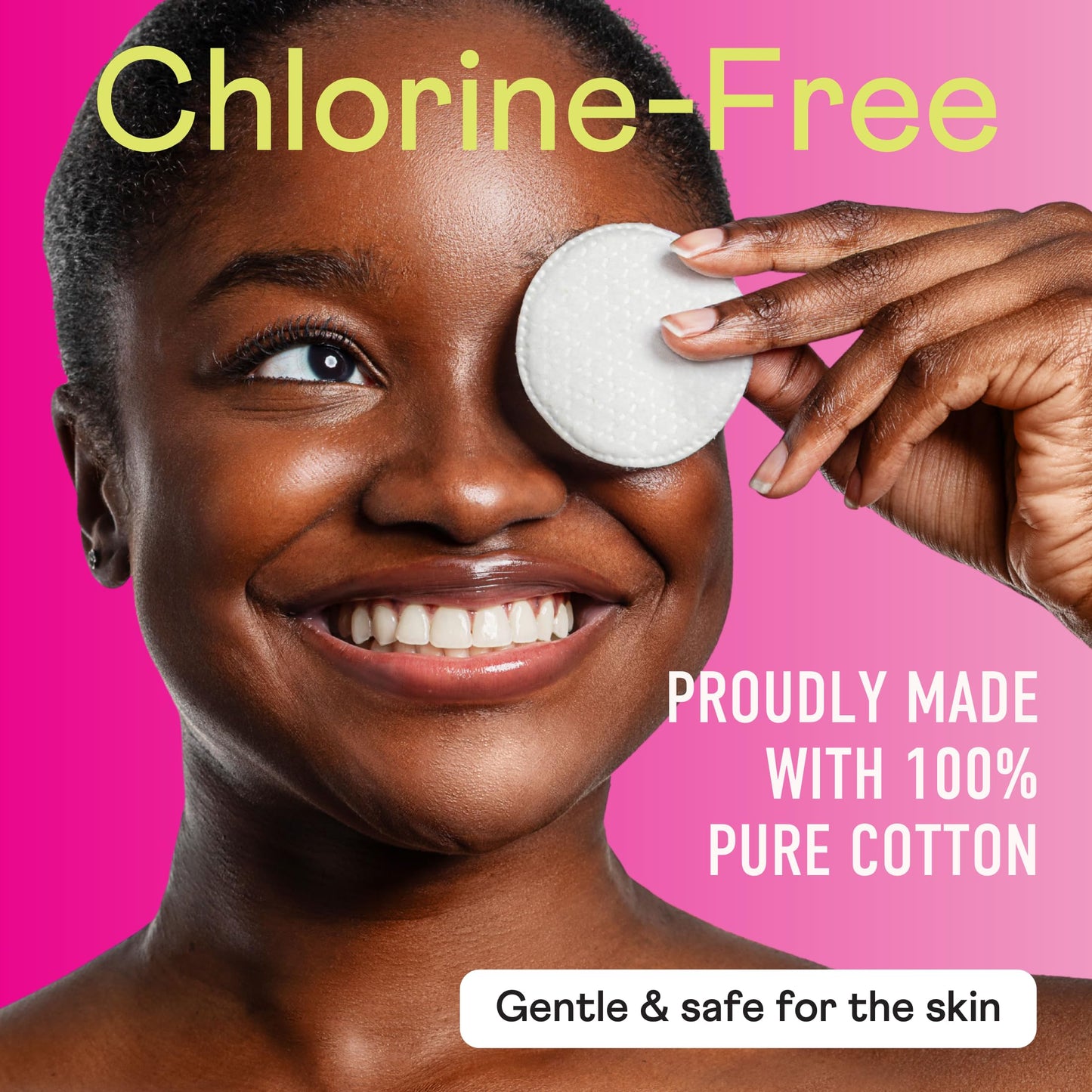Swisspers Premium Cotton Rounds, Dual Sided Pads - 100 Pads (Pack of 6) - 100% Pure Chlorine-Free Cotton, Hypoallergenic & Dermotologist Tested - Cotton Pads for Makeup & Nail Polish Removal