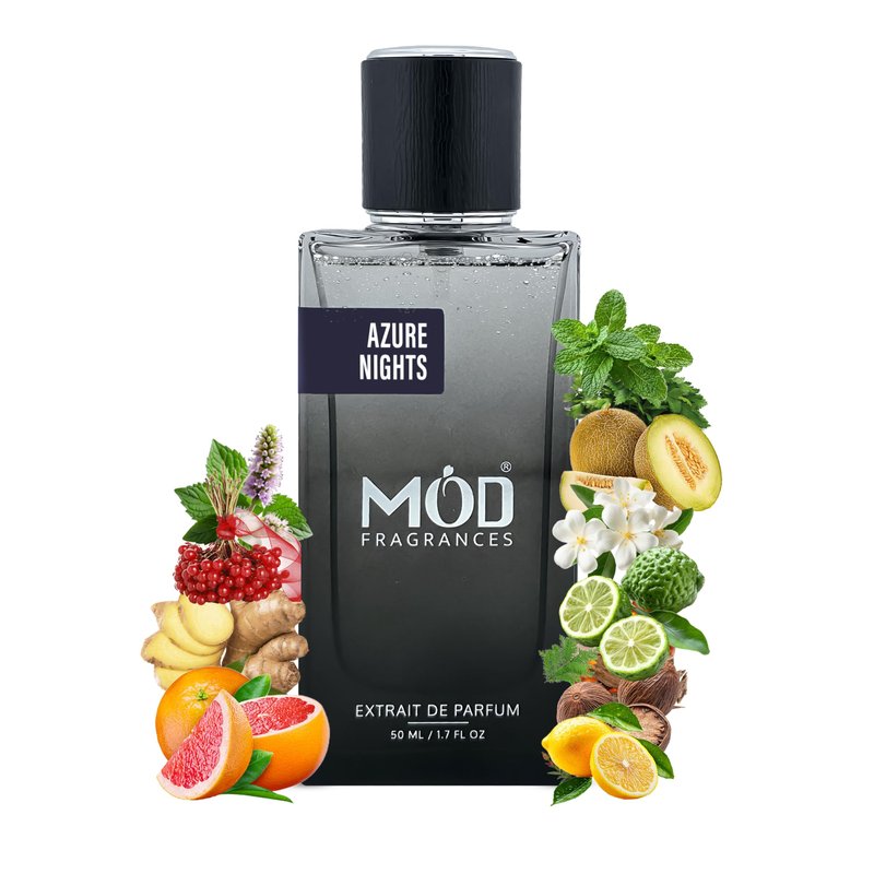 Azure Nights Perfume For Men - Inspired By Bleu De Designer Perfume Long Lasting Woody Fragrance Extrait De Parfum 50ml