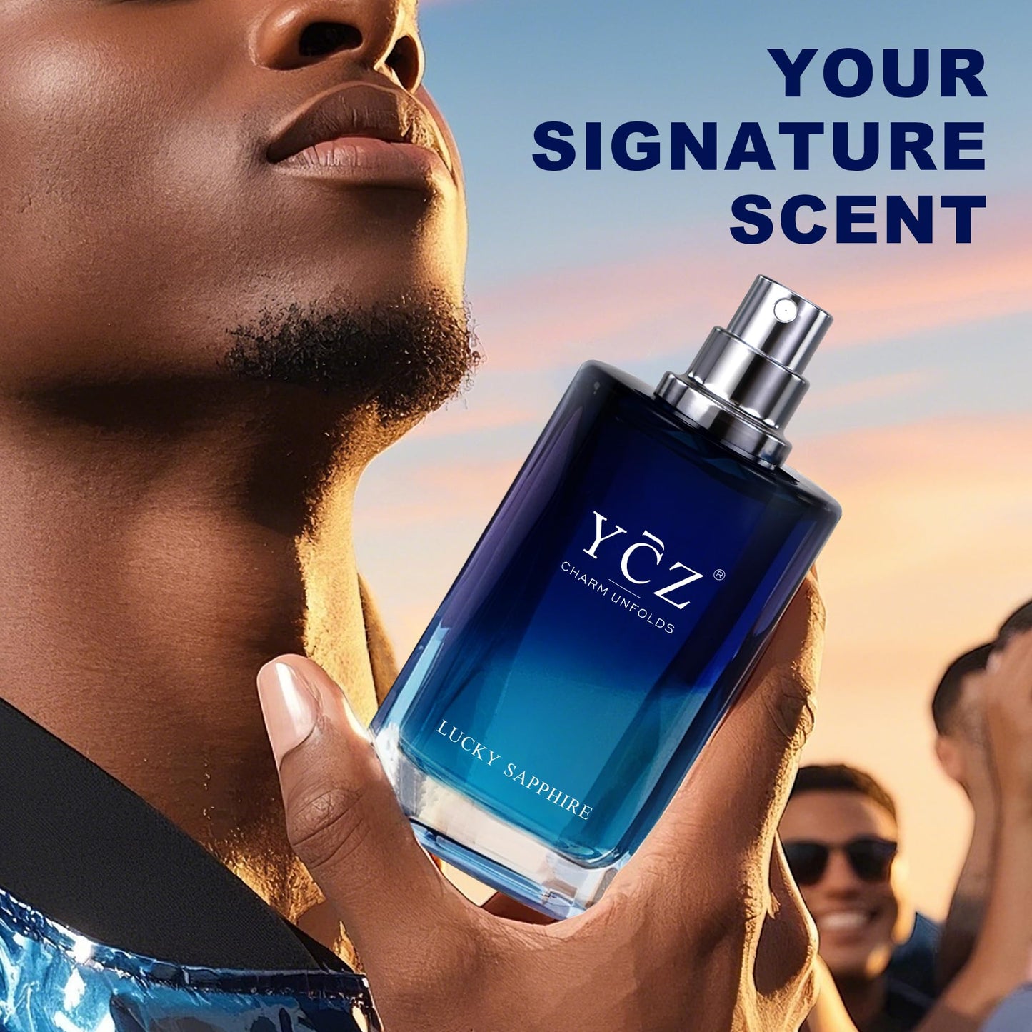 Ycz Lucky Cologne, Long-Lasting Men's Perfume, Exudes A Masculine Free and Easy Aura, Sweet Flower and Fruit Fragrance, 1.7 Oz Portable and Practical, A Must for Date Night, Romantic Fragrance