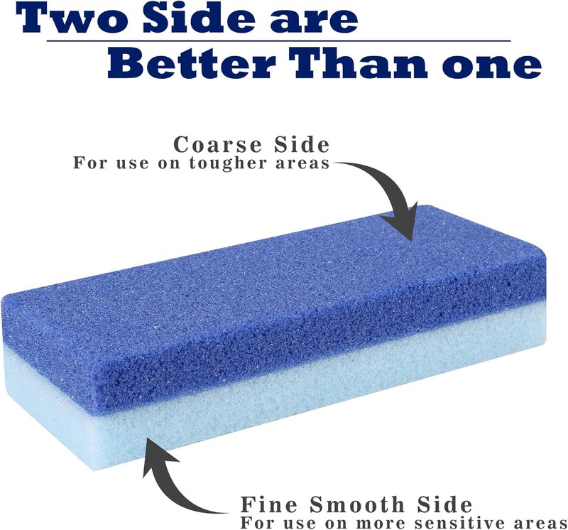 EWAGOA Foot Pumice Stone Set - 6 Pack Callus Remover & Exfoliator for Smooth Feet | Blue