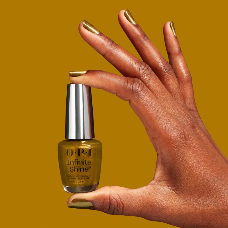 OPI Infinite Shine Have a Brittle Fun | Semi-Sheer Bright Warm Bronze Shimmer Long Wear Nail Polish | Good Enough to Treat Collection | Holiday 2025