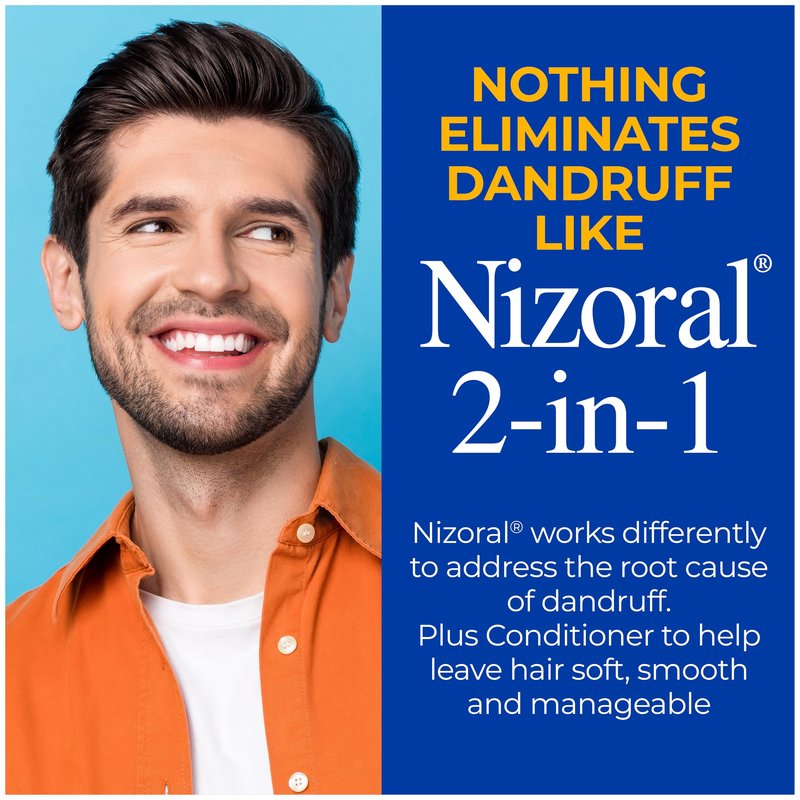 Nizoral 2-in-1 Anti Dandruff Shampoo and Conditioner, 14 Fl Oz, 1% Ketoconazole (Pack of 2)