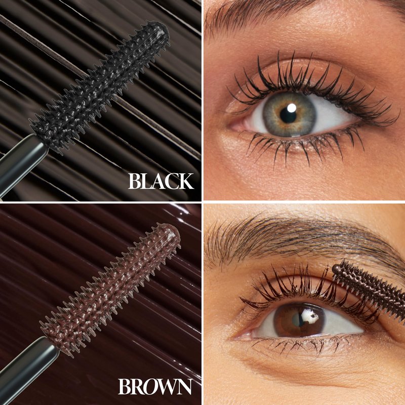 LAURA GELLER NEW YORK Kajal Longwear Mascara – Brown – Volumizing, Lengthening, & Defining Mascara - Smudge‑Proof & Flake‑Proof Wear, Buildable Formula