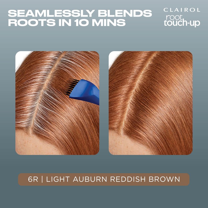 Clairol Root Touch-Up by Nice'n Easy Permanent Hair Dye, 6R Light Auburn/Reddish Brown Hair Color | 100% Gray Coverage | Easy Brush Application | Matches Professional Salon Shades | Pack of 2
