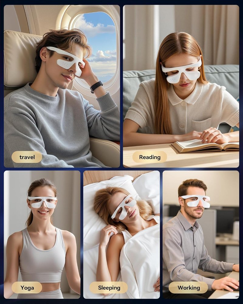 Red Light Therapy Device for Under Eyes - 630nm Eye Mask for Dark Circles & Puffiness | Off-White