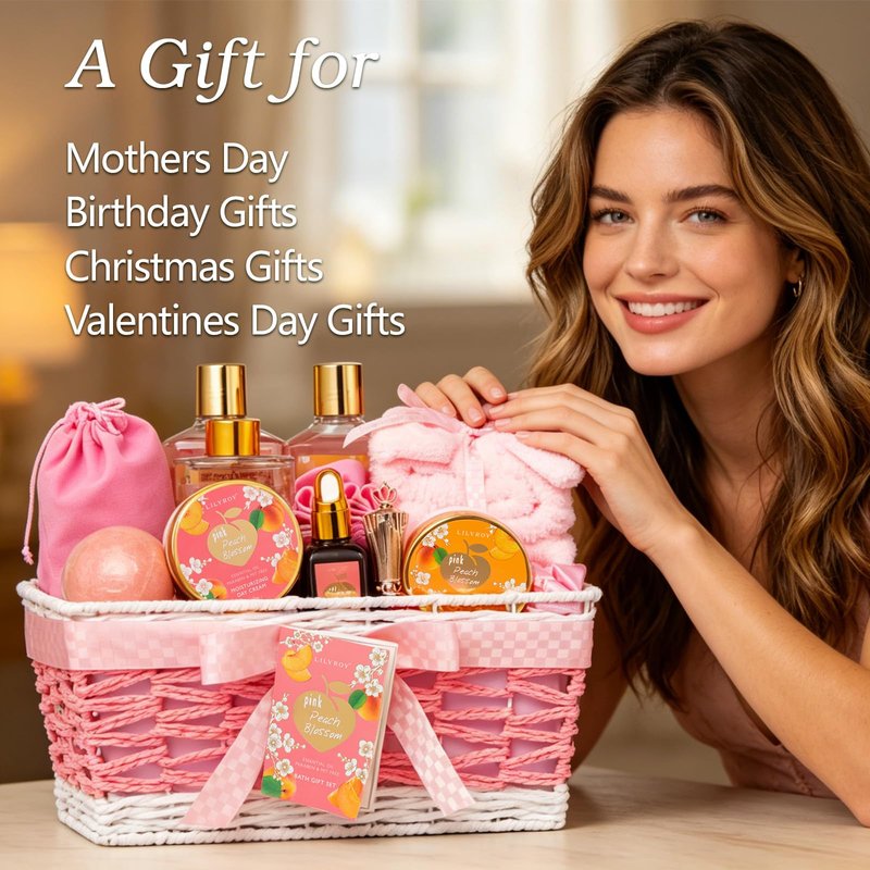 Gifts for Women, Gift for Birthday, Mothers Day Gift Basket for Mom - 23Piece Bath and Body Gift Baskets Set, Spa Gift Baskets for Women, Gift Sets | Gift for Christmas, Holiday, Valentines Day