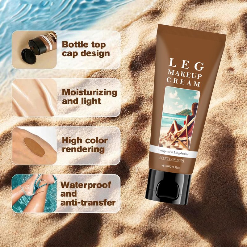 Body Coverage Perfector, Waterproof Sweatproof Body Makeup with Brush, Long Lasting Body Foundation for All Skin Tones (Medium)